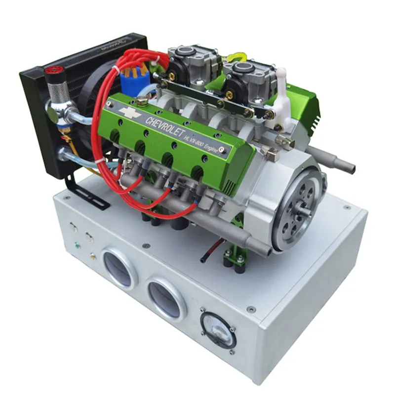 Модель двигателя V8 может запускать восьмицилиндровый четырехтактный миниатюрный двигатель OHV объемом 67,2 куб. см Модель бензинового двигателя с водяным охлаждением