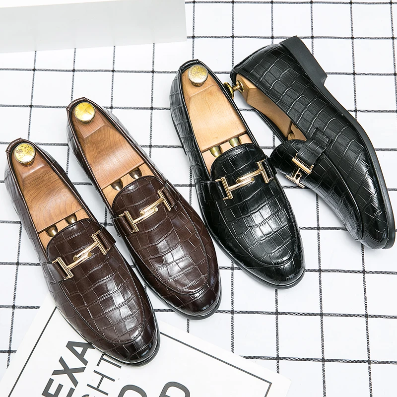 Мужское дизайнерское бренд повседневное платье кожаный бизнес офис лоферы вечерняя обувь дышащая обувь на плоской подошве для мужчин плюс размер 38-48