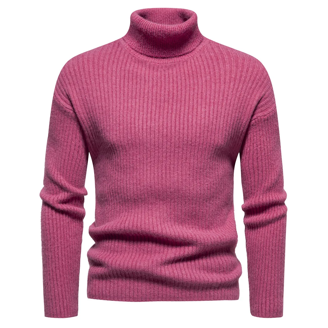 Мужской новый свитер с высоким воротником Черный пуловер с длинными рукавами Молодежный свитер Vitality Модный мужской свитер Пуловер Вязаный свитер