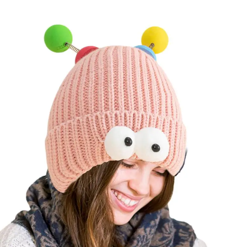 мультяшные зимние шапки детские вязаные шапки-бини с милыми глазами животных мультяшная зимняя теплая шапка с большими глазами милая мультяшная большая глаза
