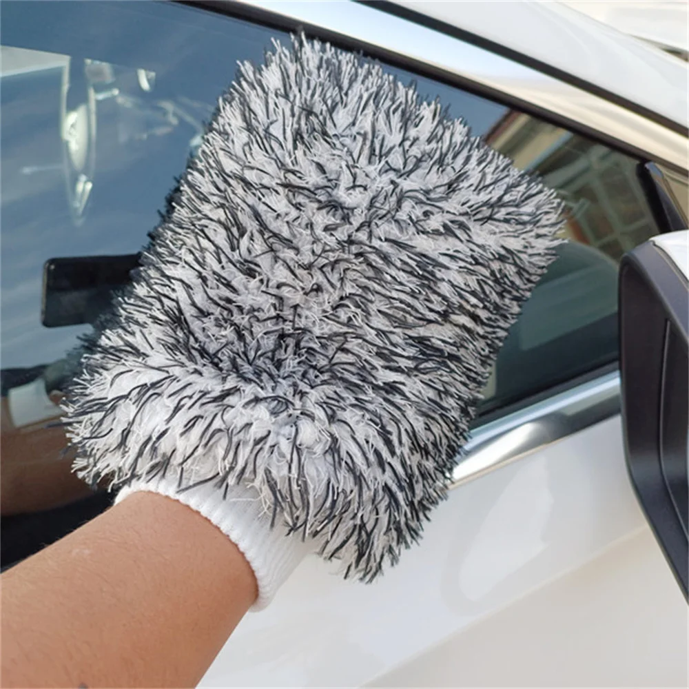  Мягкая перчатка для чистки автомобиля из микрофибры Автодетализация Ультра мягкая рукавица Madness Wash Mitt Легко сохнущая перчатка для мытья автомобиля Инструмент для чистки автомобиля