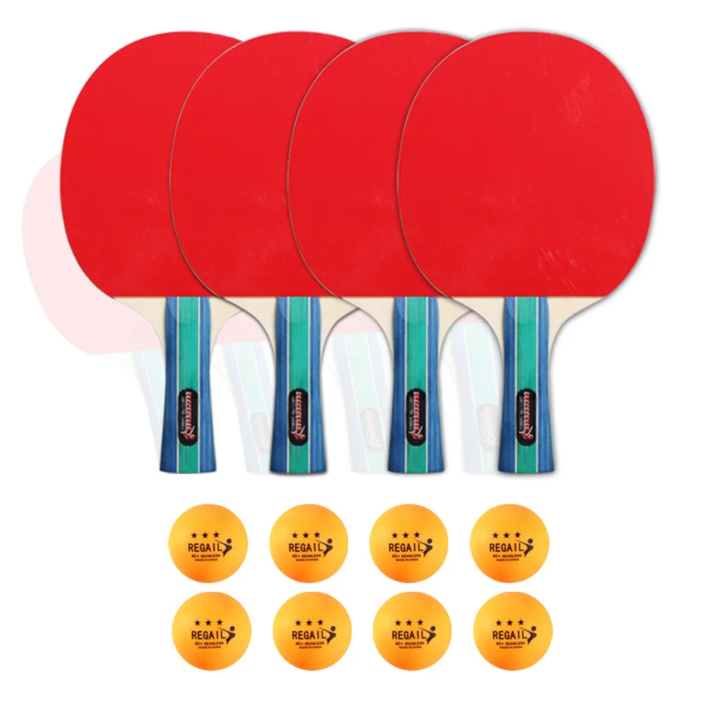 Набор ракеток для пинг-понга Ракетки для настольного тенниса с 3-звездочными мячами для пинг-понга Тренажерный зал Оборудование для пинг-понга для игры в помещении на открытом воздухе