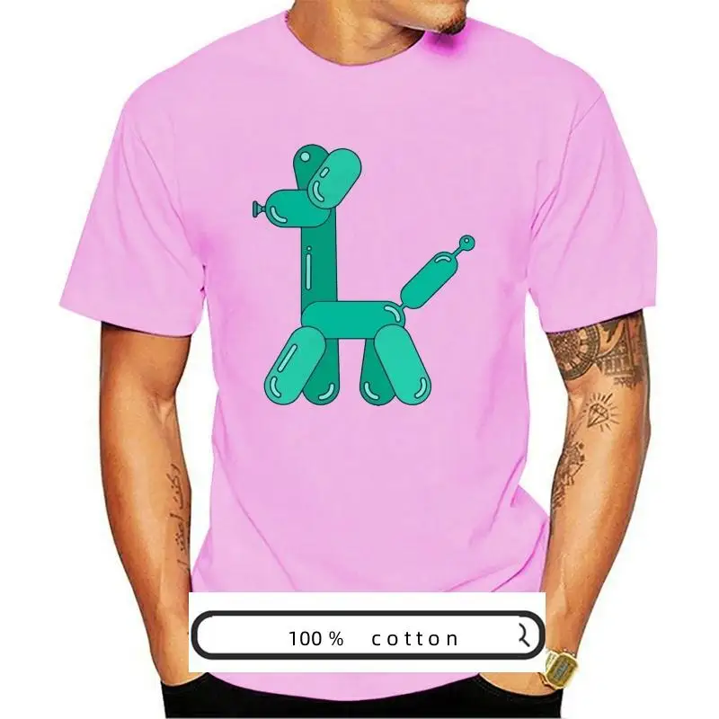 Новая забавная шутка Воздушный шар Животное Собака K9 Клоун Вечеринка Трюк 100% хлопок Мужская футболка Футболка Уличная Повседневная футболка
