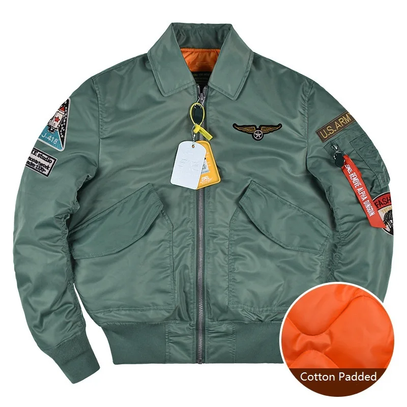 Новая куртка-бомбер Alpha Martin Осень-зима MA1 Flight Мужская повседневная свободная бейсбольная куртка Военная тактическая куртка