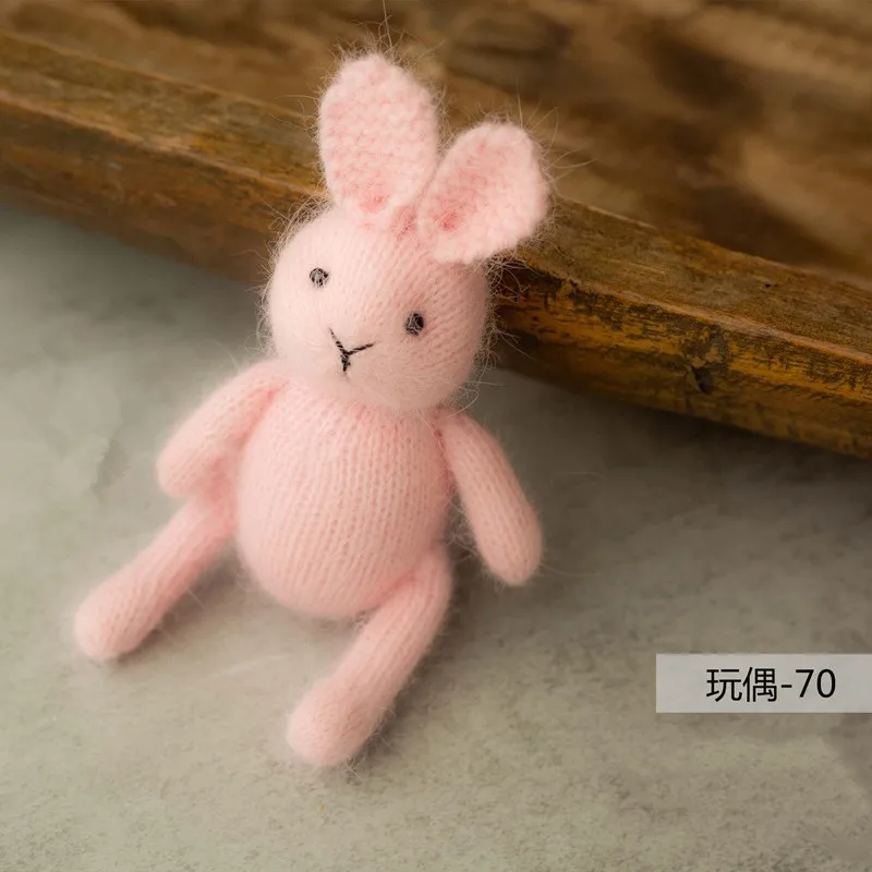 Новорожденная фотокукла вязание кролик игрушка студия детская фотография полная луна реквизит дисплей