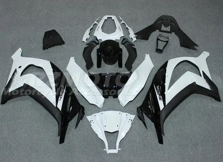 Новый комплект обтекателей мотоцикла ABS подходит для KAWASAKI ZX-10R ZX10R 2011 2012 2013 2014 2015 11 12 13 14 15 Комплект кузова Черный Белый