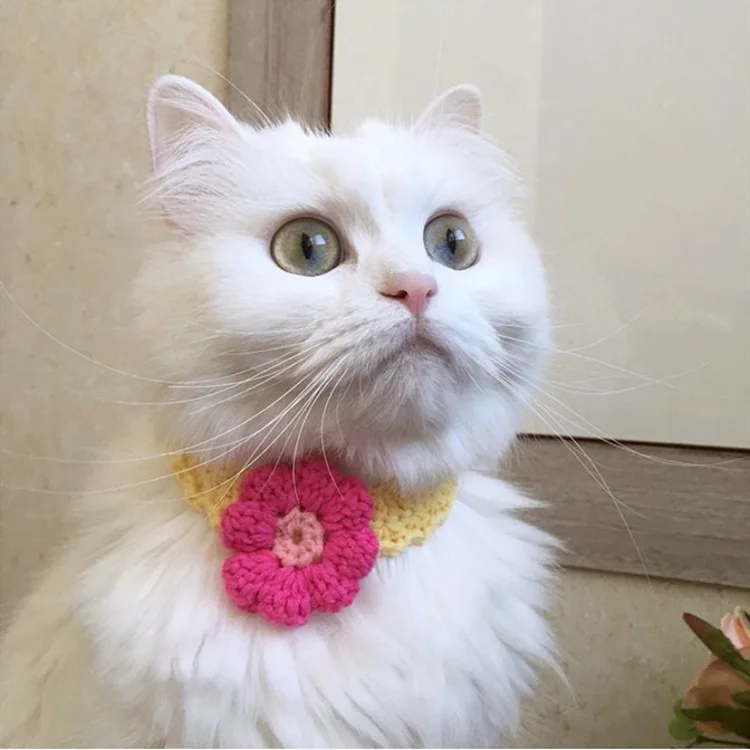  Новый ошейник для домашних животных DIY Простой сладкий мини-цветок Милый галстук-бабочка для кошек и собак