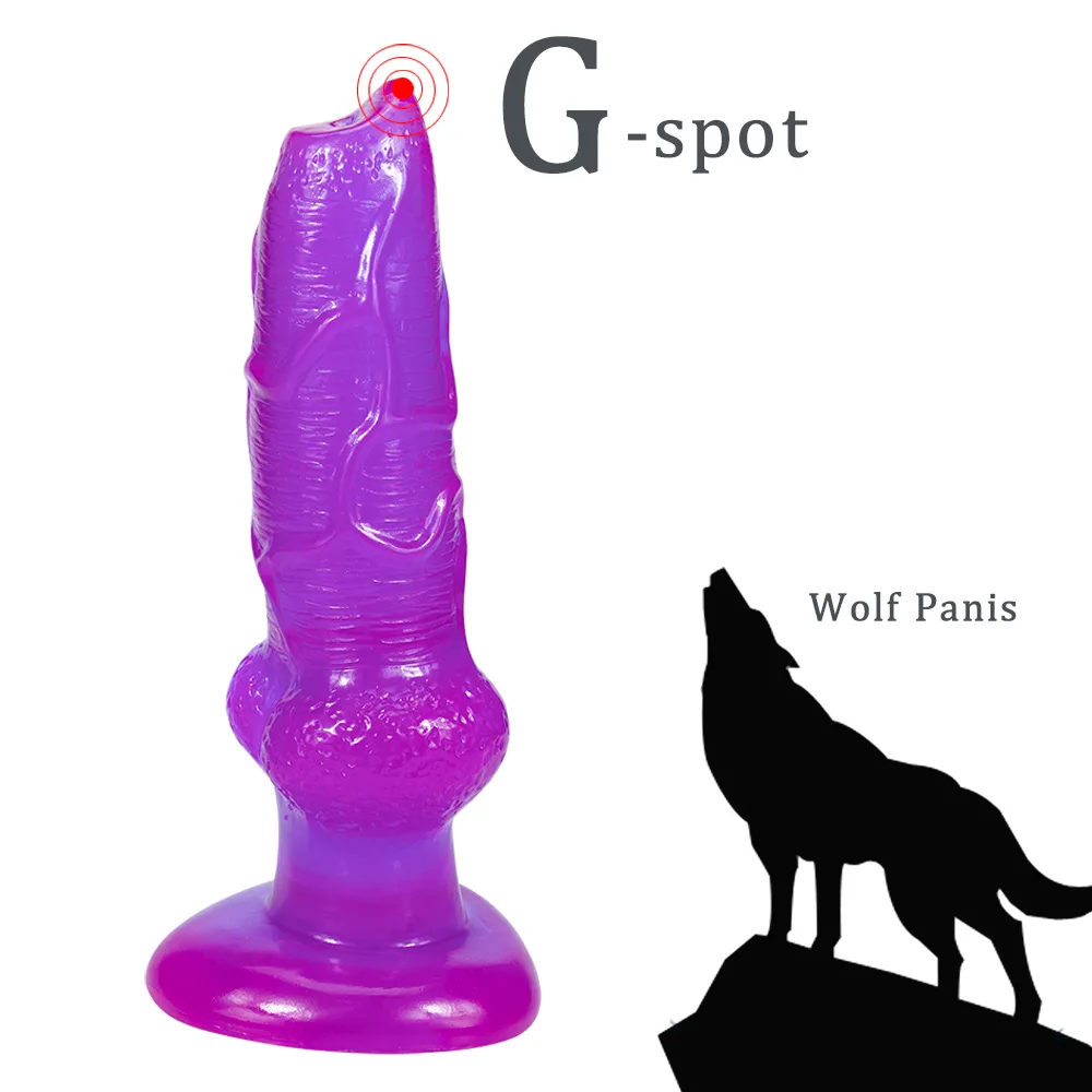 огромный волк фаллоимитатор узел анальная пробка точка g стимулирует вагину анус мягкий пеннис фаллос присоска большой член взрослые секс-игрушки для женщин