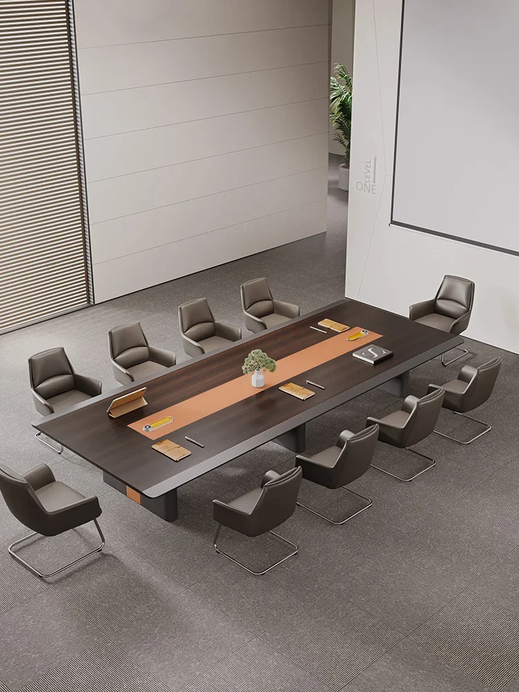 Офисный стол для совещаний Длинный стол Простой современный большой стол для обучения сотрудников Длинный ленточный стол Большой стол для конференц-зала и стул