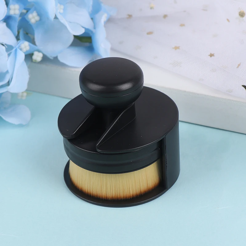 Плоская круглая кисть для макияжа O-образная форма печатки Портативный крем для макияжа