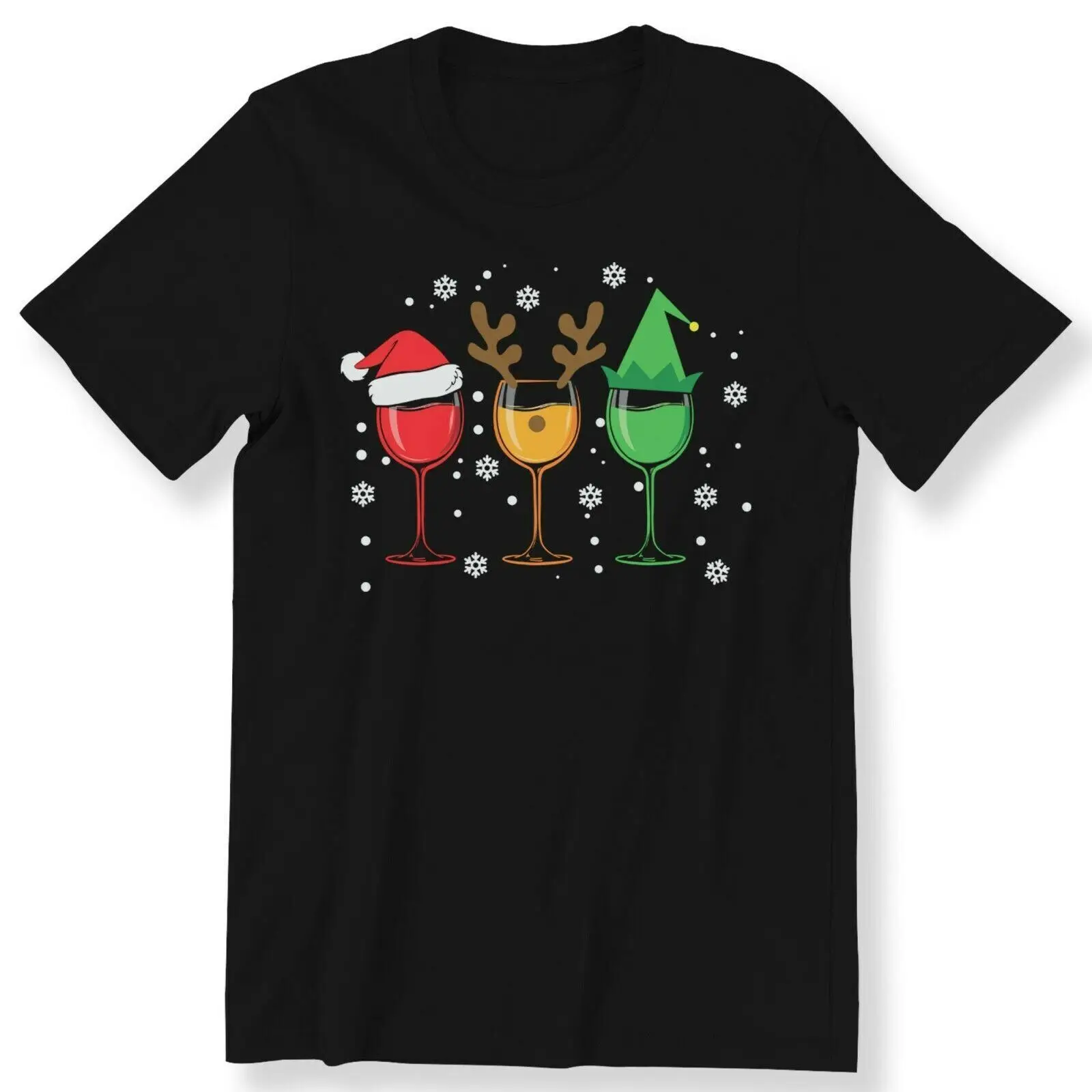 Рождественское вино Мужская женская футболка Вино Рождественский подарок для любителей вина Топ