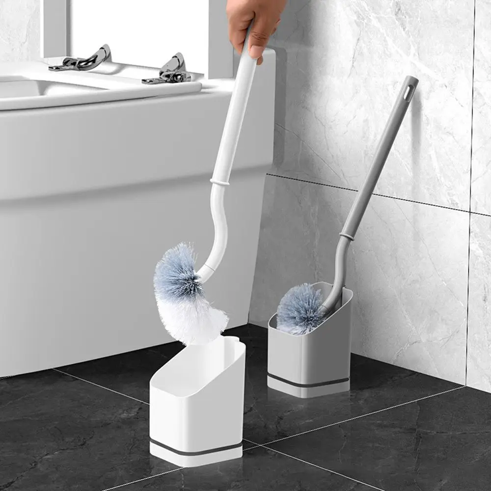  С основанием Пластиковая щетка для унитаза с длинной ручкой Держатель для чистки без перфоратора Инструменты для уборки ванной комнаты