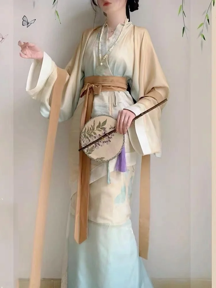 [Сбор мирта]Цюйсюй Ханьфу имитирует терракотовую юбку с рыбьим хвостом из терракотовых воинов Западной Хань, изысканно красивую