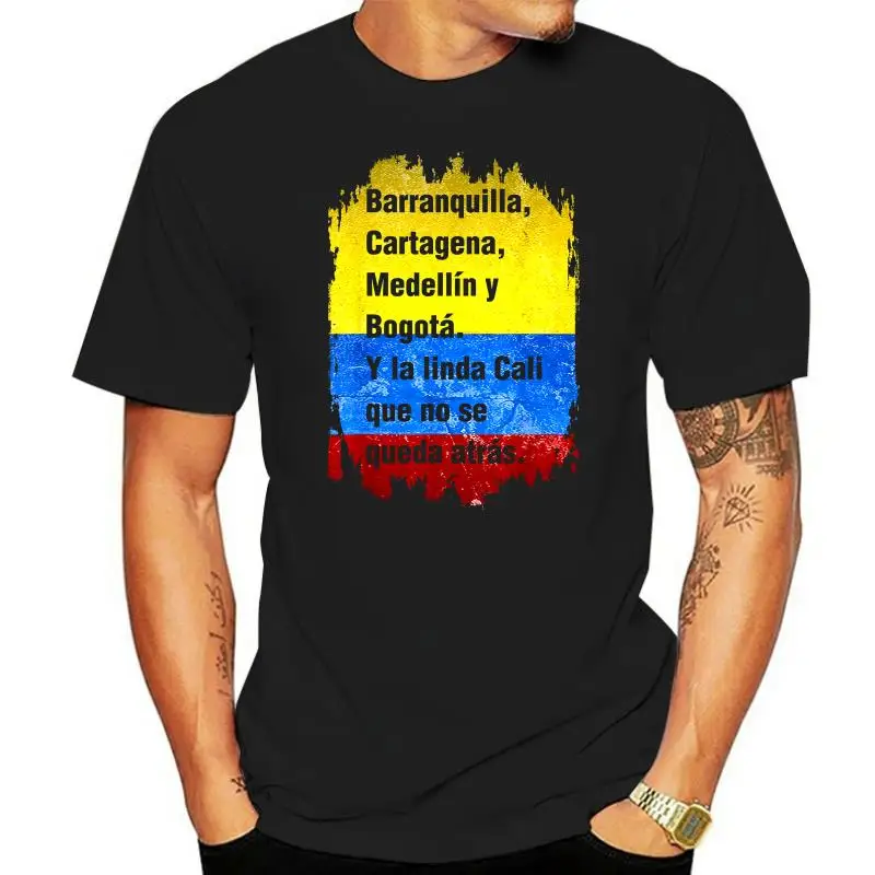 Футболка с колумбийским флагом Барранкилья, Картахена, Медельин и Богота, Кали