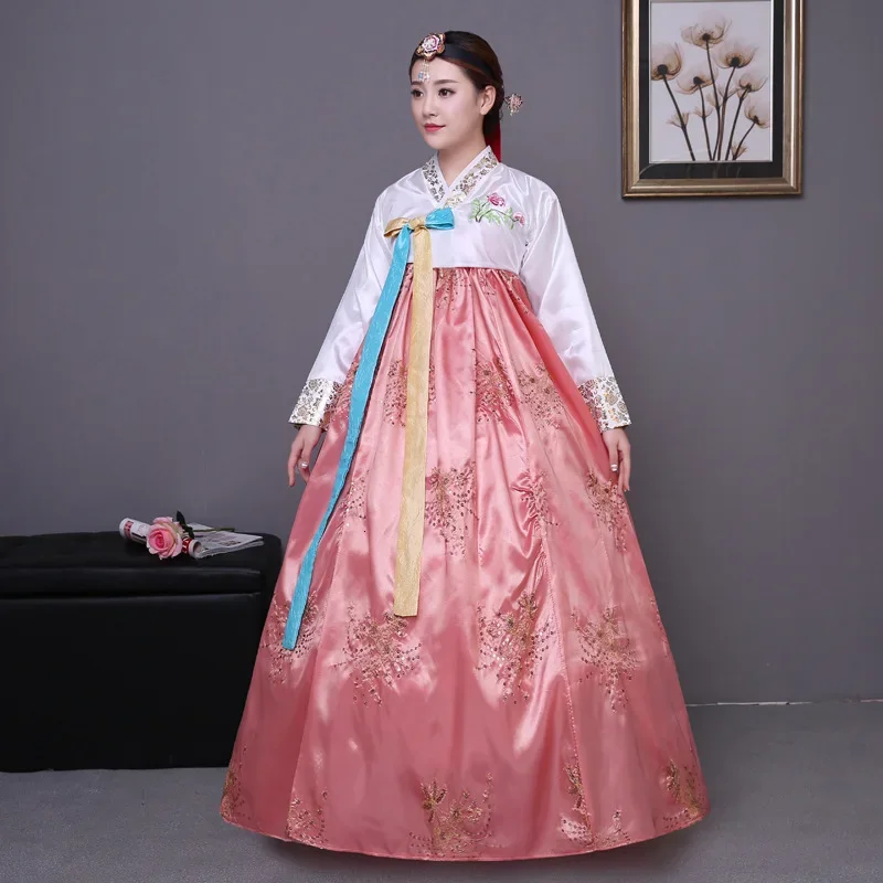 ханбок корейский пайет маятник юбка традиция древний костюм ханфунв южная корея одежда танец
