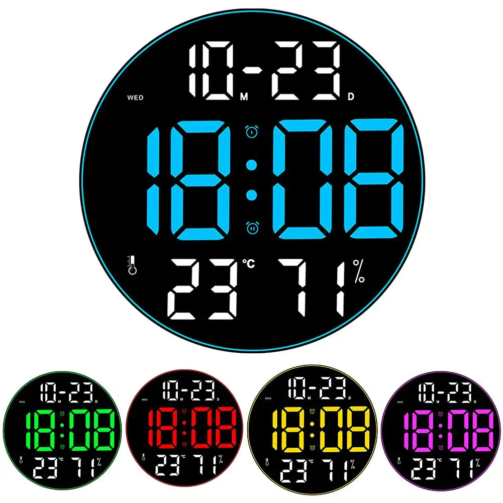Цифровой будильник Время Дата Неделя Температура Дисплей Настенные Электронные Часы Для Дома Фермерский Дом Офис Дропшиппинг
