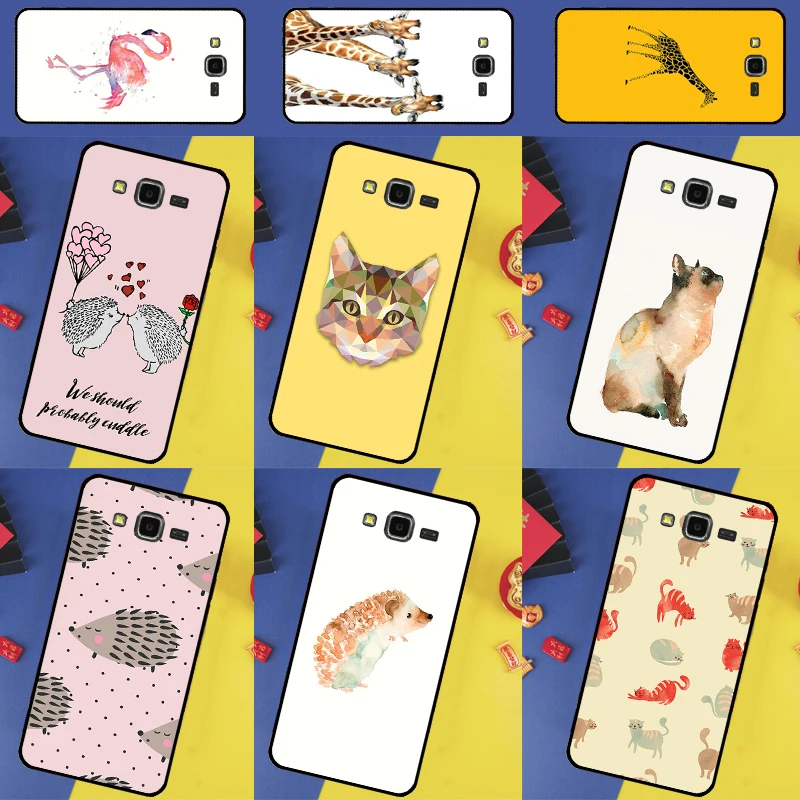 Чехол для кошки и жирафа для Samsung Galaxy J3 J5 J7 J1 2016 A3 A5 2017 A6 A7 A8 A9 J8 2018 J4 J6 Plus