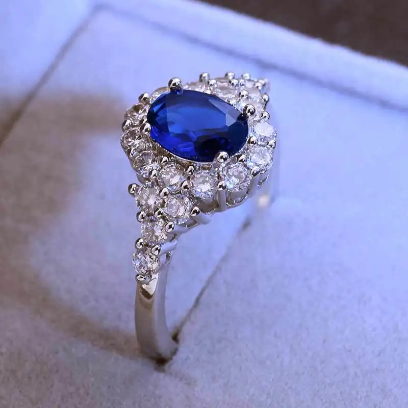 Элегантное женское винтажное кольцо на палец в стиле бохо с глубоким синим камнем оправы любимые женские аксессуары летний подарок для подруги